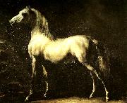 Theodore   Gericault cheval gris France oil painting artist